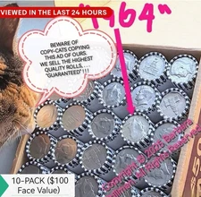 📦FREE SHIPPING ✴️10-PACK🪙Unsearched Bank Wrapped Kennedy💲Half Dollar Rolls