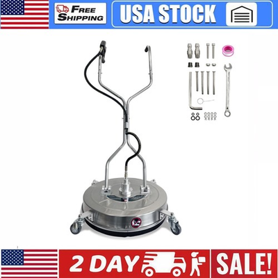 #ad 24quot; Pressure Washer Surface Cleaner with 4 Wheels 4900 Max PSI 3 8 in Connector $149.14