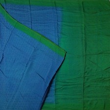 Vintage Blue Sarees 100 Pure Silk Handwoven South Indian Sari 5YD Craft Fabric