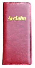 ACCLAIM Rigid Bowls Scorecard Holder Padded Synthetic Leather Burg Ex Display