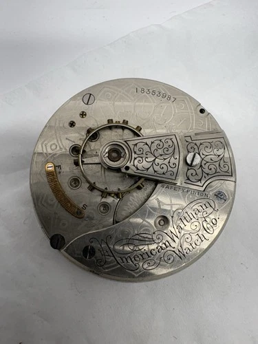 Waltham 18s Pocket Watch Sterling Grade Model 1883 (7 Jewels) Nice Dial