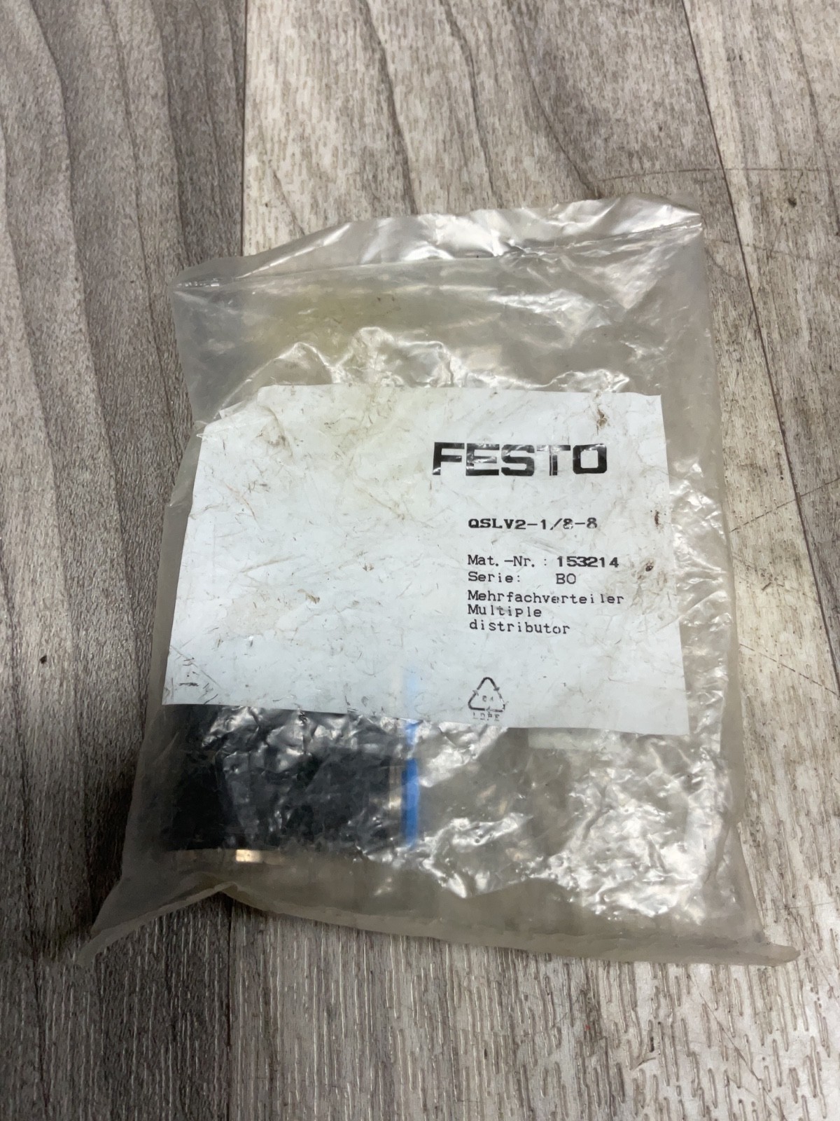FESTO QSLV2-1/8-8 153214 Multiple Distributor #4019PT194SI