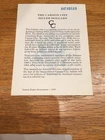 Genuine GSA Certificate Card for Black Box 1884 Carson City Morgan Silver Dollar