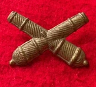 Civil War Era US Artillery Corps, Crossed Cannons, Officer Collar Device in Gilt