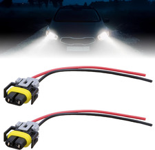 2 PCS H11 H9 H8 880 881 Female Adapter Wiring Harness Sockets Wire, Fog Light