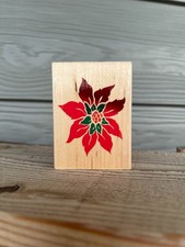 All Night Media Posh Poinsettia Rubber Stamp550-H31 Holiday