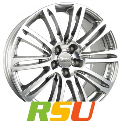 MAM A4 hyper front polish 7x16'' ET38 LK5 108 ML 72.6 Alufelgen 16 Zoll