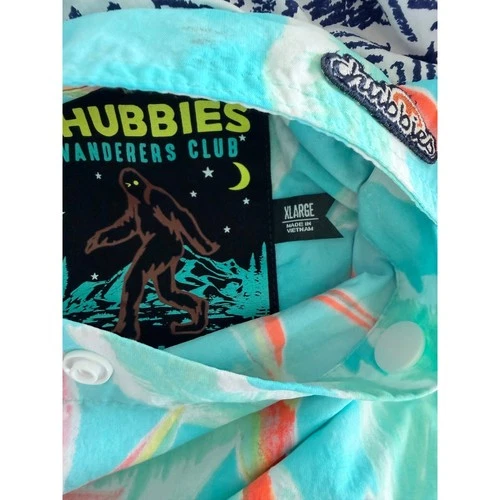 Chubbies Wanderers Club Pullover Jacket Mens XL Multi Pattern Fleece Lined Snap image 5