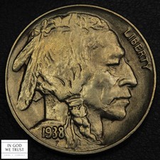 1938 D Buffalo Nickel 5C (BEAUTIFUL! Final Year of Issue!)