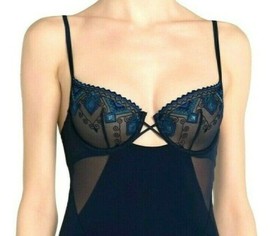 La Perla Neo-Goth Balconette Bodysuit Alluring Details ITALY Brand New $295