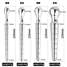 FRRK Male Stainless Steel Penis Plug Urethral Sounding Dilator Penis Stretcher