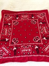 LEVI  S VINTAGE 60s RED RARE COWBOY BANDANA