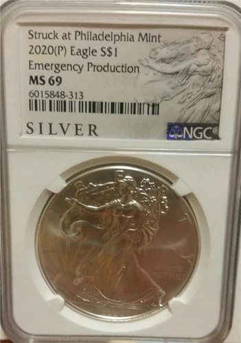 2020 P [PHILADELPHIA] SILVER EAGLE EMERGENCY PRODUCTION NGC MS 69