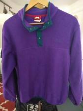 Vintage LL Bean Purple Pullover Fleece Made In USA Women's Small Kids Large 6/11