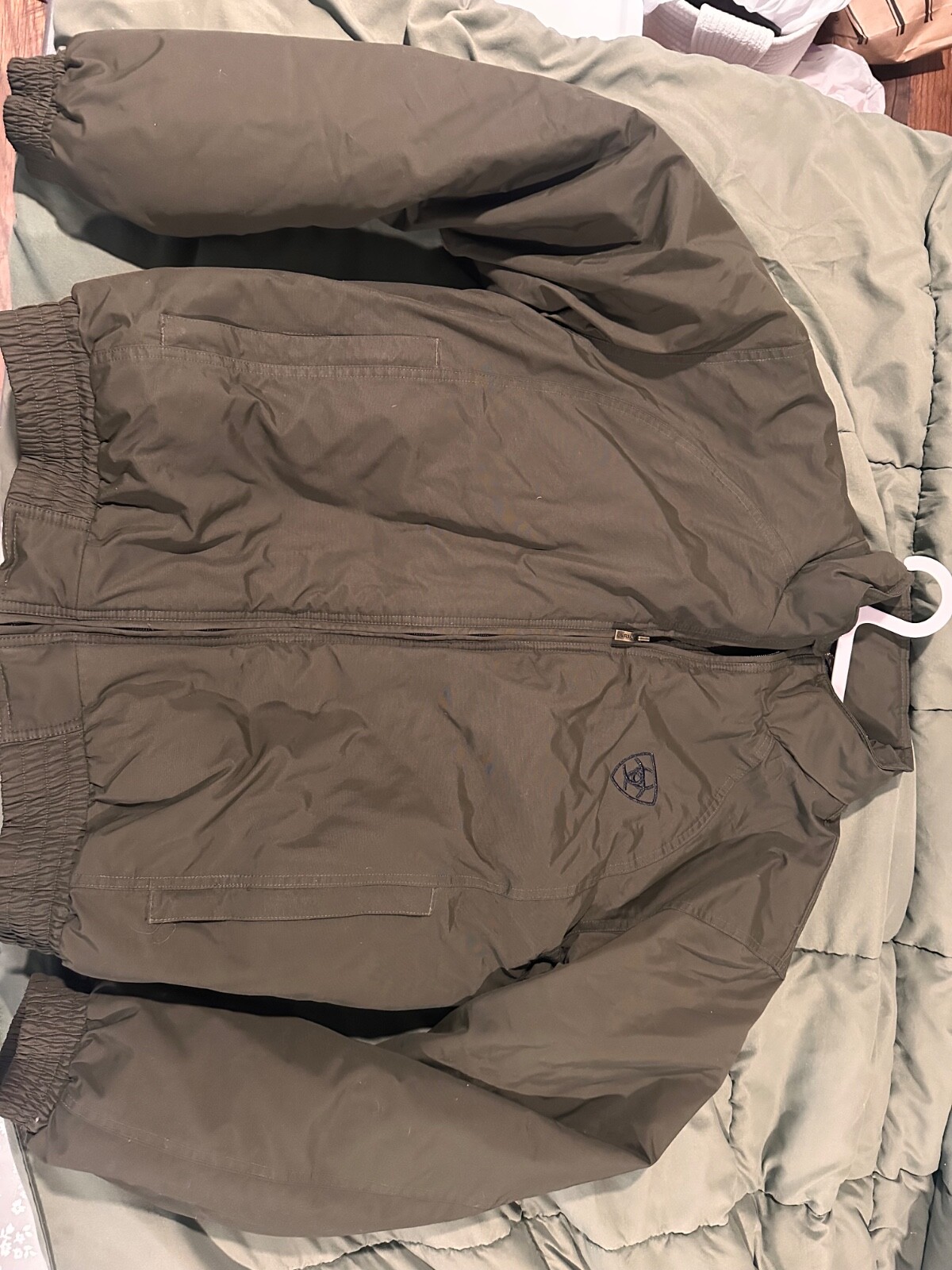 Ariat Large Green Outdoor Winter Puffer Shell Jacket