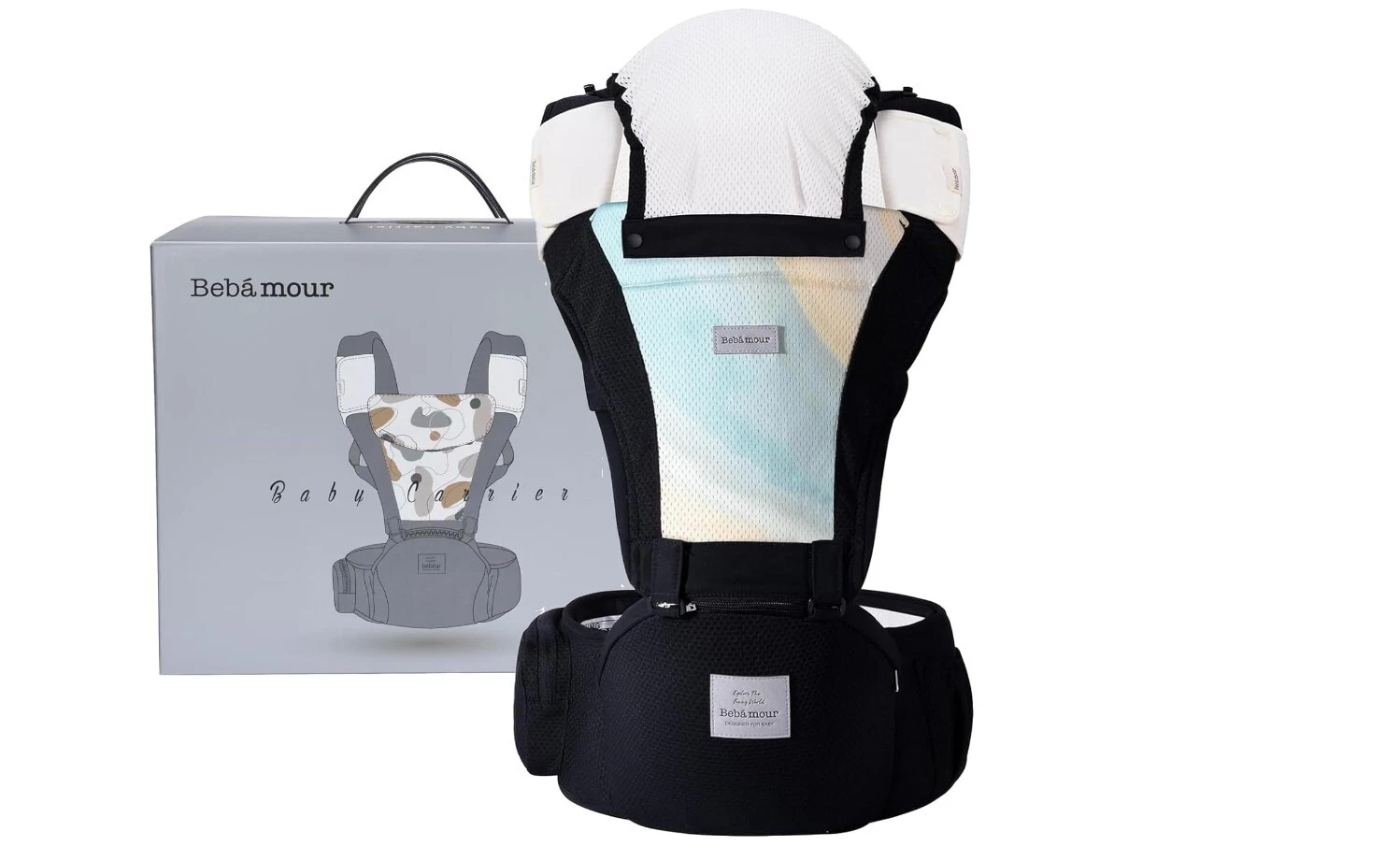 Bebear Baby Carrier Newborn to Toddler Bebamour Baby Carrier Hipseat 0-36 Months