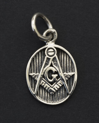 Pendentif Franc-maçon Compas équerre - Argent 925 - 3 Grammes - Neuf Avec étiquettes