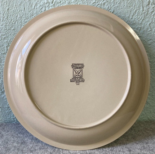 Vintage 1971 Sears 4112 Strawberries Strawberry Platter Chop Plate Japan Round - Picture 3 of 5