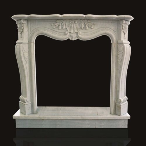 Kamin Marmor Carrara Rahmen Stil Klassisch White Marble Classic Fireplace+Frame - Bild 1 von 2