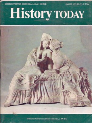 history today-MAR 1974-HELLENISTIC CONVERSATION-PIECE:TERRACOTTA,c.200 B.C.