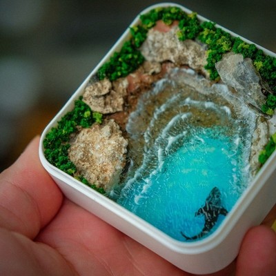 Bay Ocean Resin Miniature Scene 3D Arc de Triomphe Mini Model for Home Decor