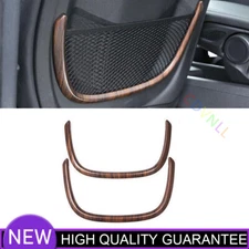 For BMW 2 Series Touring 15-19 Wood Grain Seat Back Storage Bag Trim Decor Cover