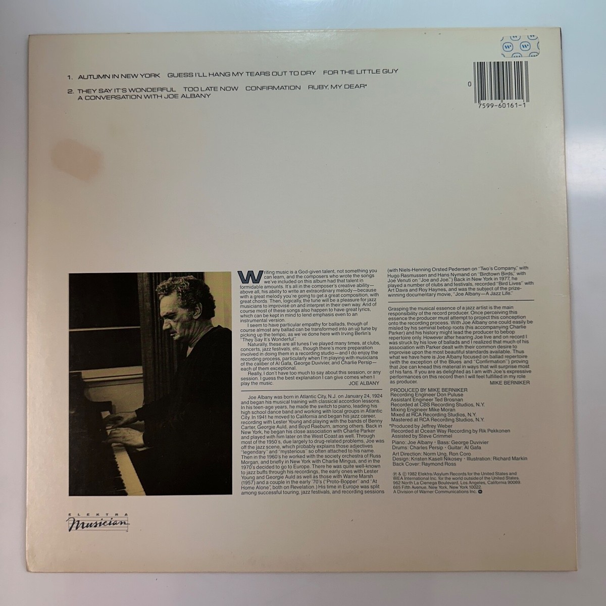 Joe Albany & Niels レコード Portrait Of An Artist LP Record Vinyl Joe Albany | eBay