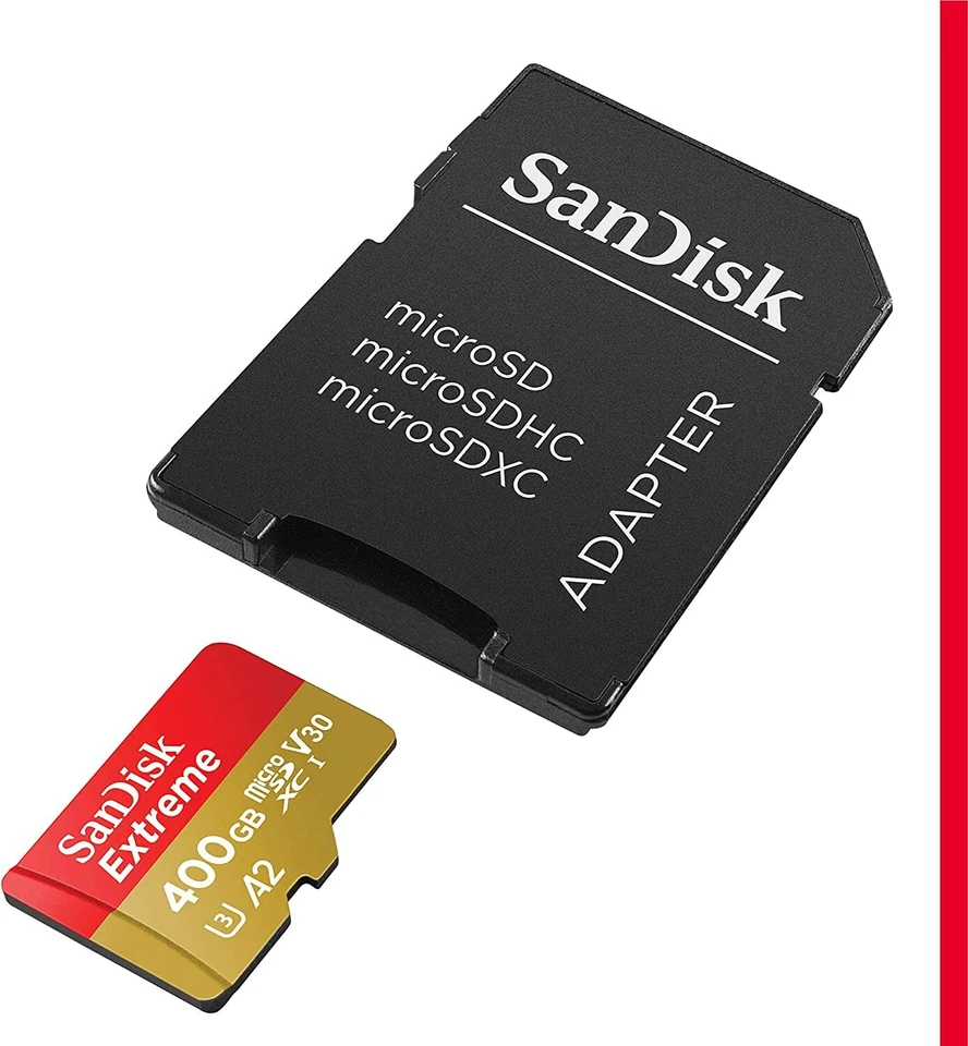 SanDisk Extreme microSDXC UHS-I Card Fast Transfer 4K UHD 400GB Memory Card NEW - Image 2 of 4