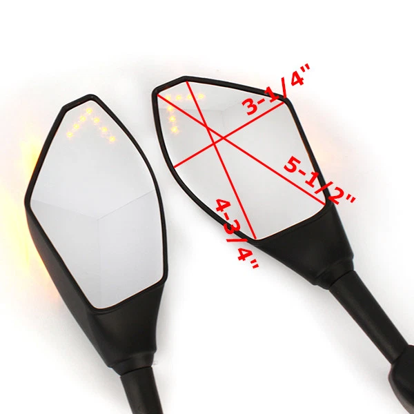 Espejos retrovisores integrados intermitente LED para Suzuki GSX-R 600 750 1000 100 2001-2003 A Foto 3 de 4