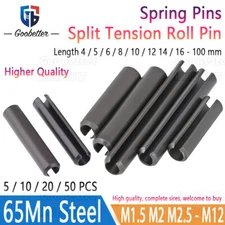 Sellock Spring Pins Split Tension Roll Pin 65Mn M1.5 M2 M3 M4 M5 M6 M8 M10 M12