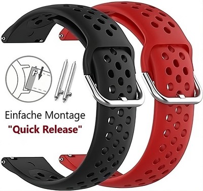 Silikon Atmungsaktives Ersatz Uhrenarmband Smart Band Uhr 20 | 22 mm