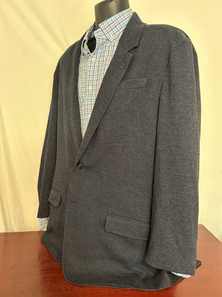 Faherty Navy Inlet Cotton Knit Unstructured Mens XXL Blazer NWOT eBay