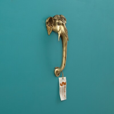 Brass Tuskar Ganesha Door Handle, Brass Handles for Main Door