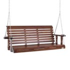 New ListingWooden Porch Swing 5.5 ft. Patio bench swing for Courtyard and Garden Upgraded 8