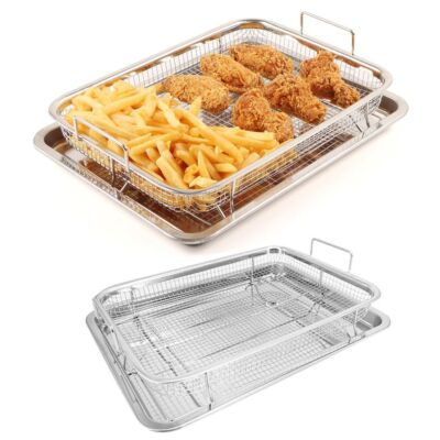 Air Fryer Basket for Oven Air Fryer Basket Tray Stainless Steel
