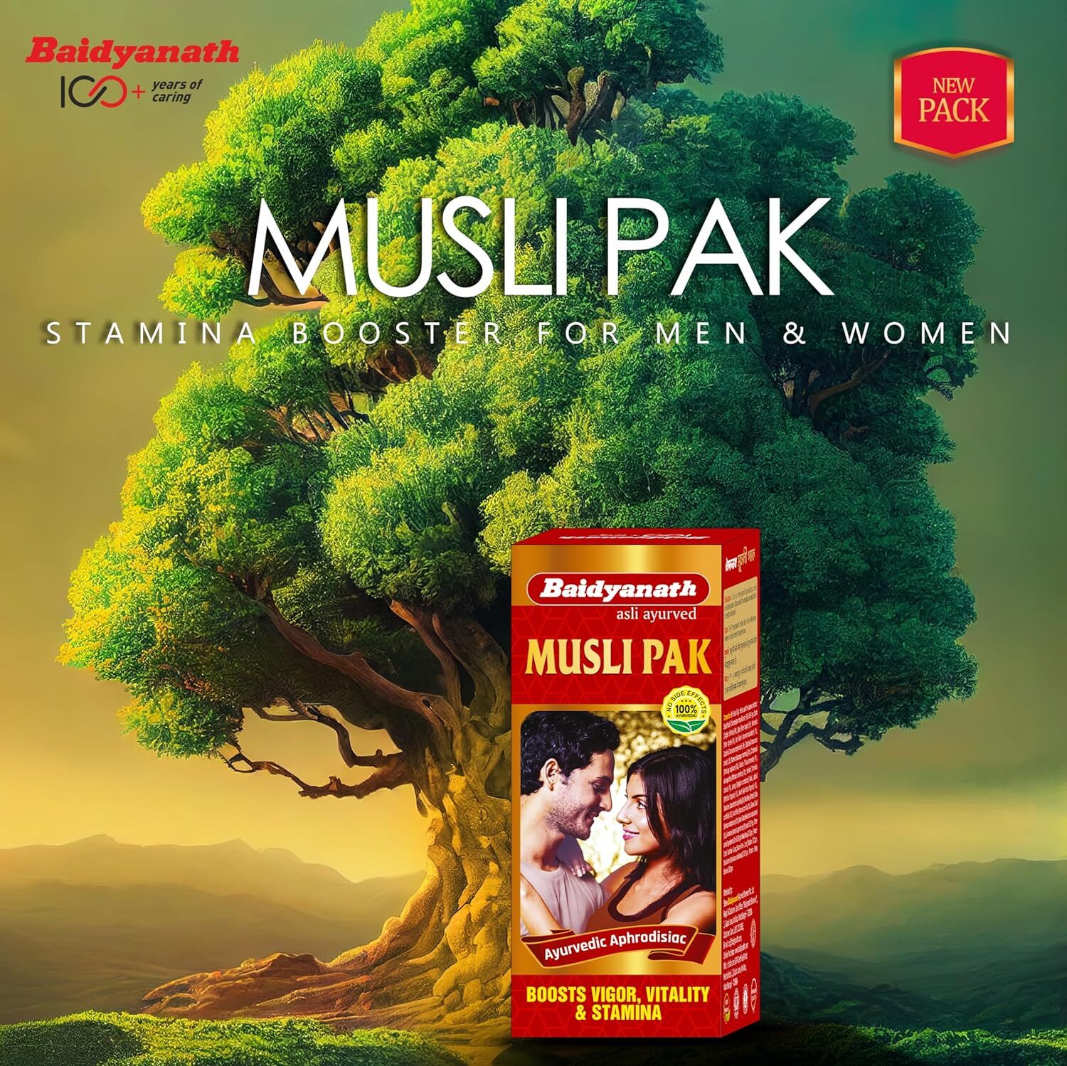 Baidyanath Musli Pak - Pure Safed Musli for Strength and Vitality -250 gm powder