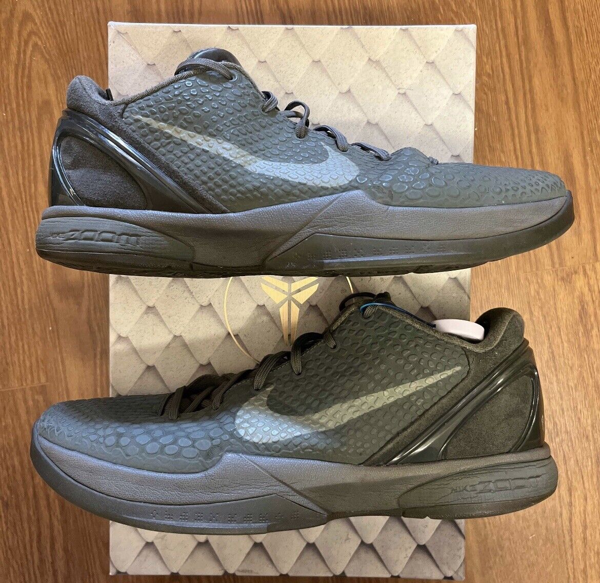 Size 12- Nike Zoom Kobe 6 Protro Fade To Black FTB 2016 Grey Size 12- Nike Zoom Kobe 6 Protro Fade To Black FTB 2016 Grey
