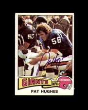 Pat Hughes Signed 1975 Topps New York Giants Autograph
