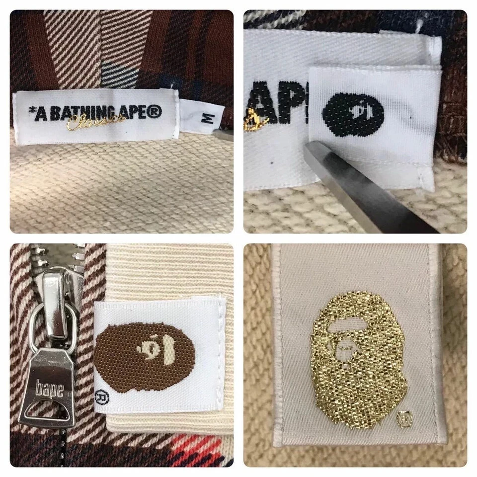 A BATHING APE (BAPE) Felpa con cappuccio NFS Limited Check Shark full zip NIGO BAPE A Bathing Ape taglia Medium Japa
