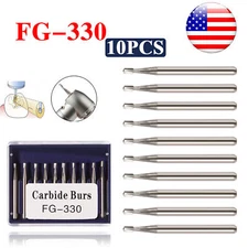 Dental Carbide Burs FG # 330 Pear for High Speed Handpiece 10 per package Drill