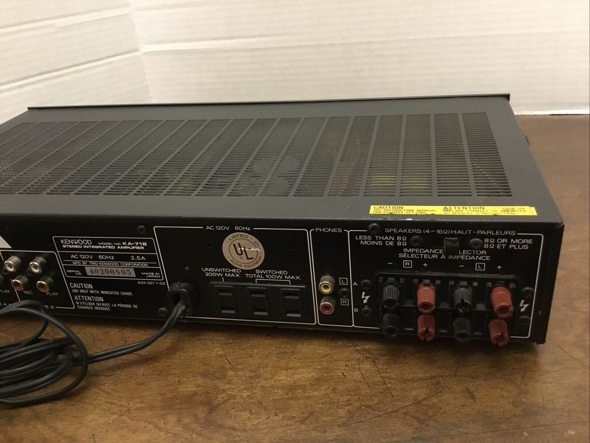 Vintage Kenwood - KA-71B Stereo Integrated Amplifier Made In Japan
