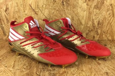 adidas red and gold cleats