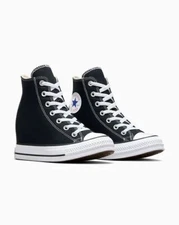 Women Converse Chuck Taylor All Star Wedge Platform Shoe, A11909C Sizes Black/Re