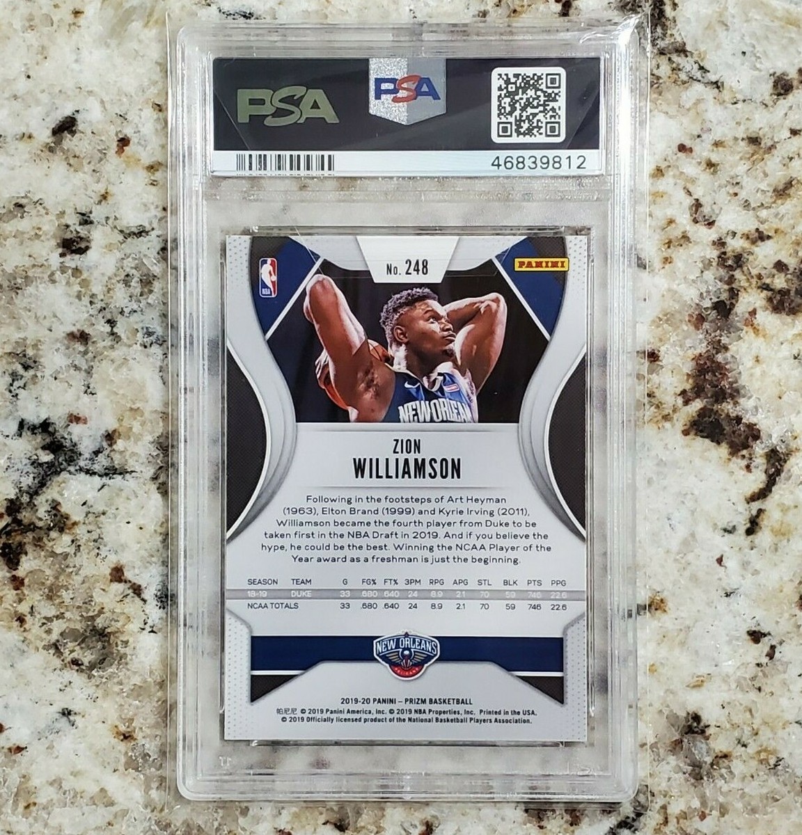 その他 PSA10 Zion Williamson Rookie Special RC 2019 Prizm ZION WILLIAMSON #248 PSA 10 Rookie RC | eBay
