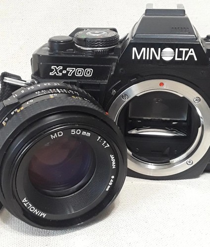 Vtg. Black MINOLTA X-700 35MM Film MPS Camera with 50MM 1: 1.7 Lens - Untested - Picture 2 of 9