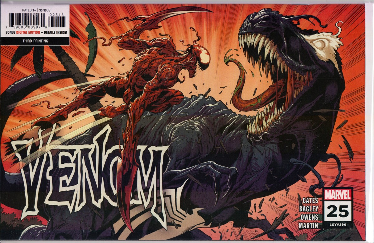 VENOM #25 (BAGLEY 3RD PRINT V-REX VARIANT) COMIC BOOK ~ Marvel