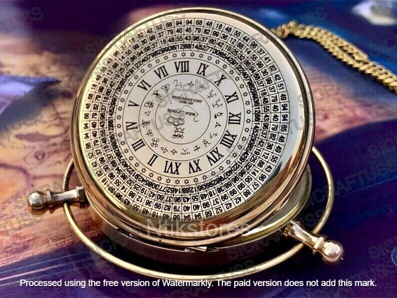 Functional Symbolic Compass Brass Alethiometer Compass - Detailed ...