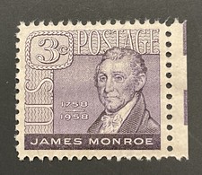 1958 U.S. Sc # 1105 James Monroe 3c Single Stamp MNH OG