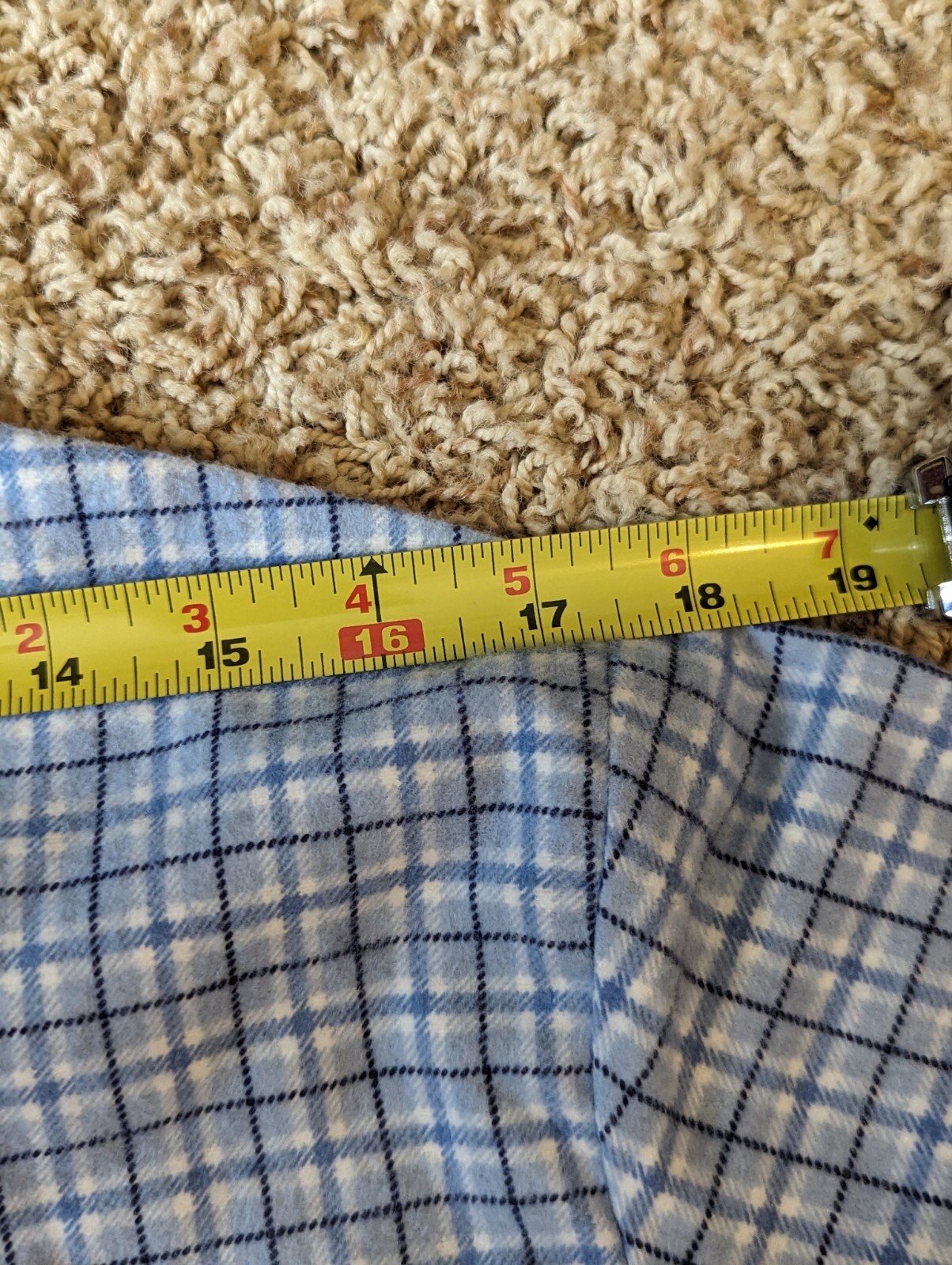 Simply Basic Flannel Check Print Blue Nightgown S… - image 7