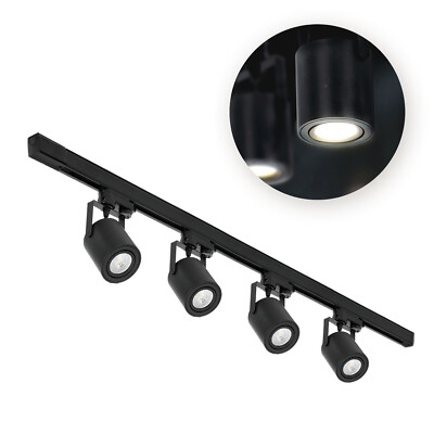 Schienensystem Komplett-Set 4x Spotlight auf GU10 + Schiene 1m Komplett